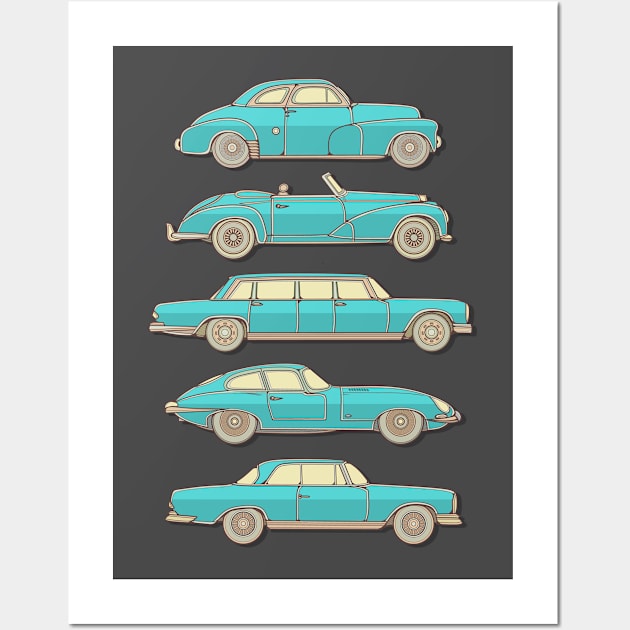 Elegant Classic Cars Wall Art by milhad